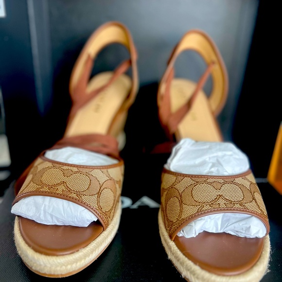 NEVER WORN Coach wedges. Still in the box with receipt - Picture 3 of 4